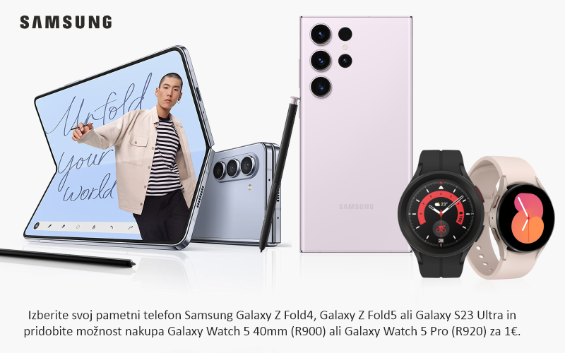 Telekom promocija Samsung Galaxy Z Fold4, Fold5 in Galaxy S23 Ultra september 2023